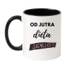 Kubek biało-czarny 330 ml z żartobliwą grafiką i napisem – kubek do biura