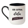Kubek elegancki biało-czarny 330 ml z humorystycznym wzorem – sprawdź bestseller