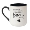 Kubek elegancki biało-czarny 330 ml z kawowym wzorem – sprawdź bestseller