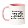 Kubek biało-różowy 330 ml z wulgarnym nadrukiem – prezent bez cenzury