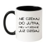 Kubek biało-czarny 330 ml z chamskim wzorem – kubek bez cenzury