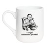 Kubek elegancki biały 330 ml z grafiką liczenia pieniędzy – must-have dla kawoszy