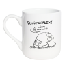 Kubek elegancki biały 330 ml z humorystycznym motywem – must-have dla kawoszy