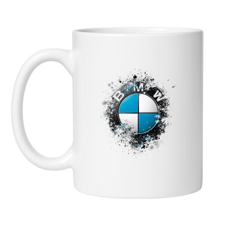 Śmieszny kubek biały 330 ml z grafiką BMW – must-have dla kierowców