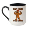 Świąteczny kubek z piernikiem i czapką Mikołaja idealny na wigilię firmową limited edition