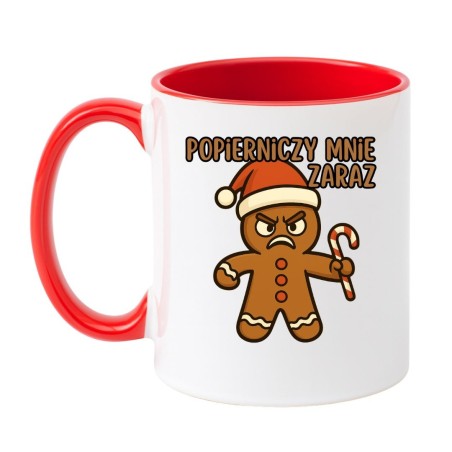 Must-have świąt kubek z piernikowym ludzikiem i agresywnym tekstem