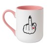 Kubek elegancki biało-różowy 330 ml z odważną grafiką – must-have do domu