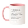 Kubek biało-różowy 330 ml z napisem — śmieszny prezent dla domu
