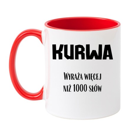 śmieszny kubek do kawy kurwa dla dorosłych