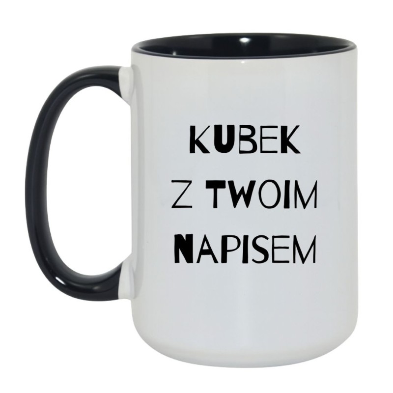 kubek firmowy z własnym napisem logo nadruk