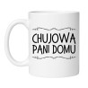 śmieszny kubek dla żony z napisem chujowa pani domu