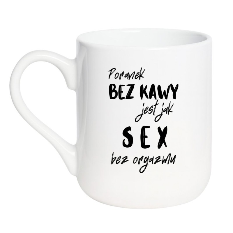 Kubek ceramiczny Poranek bez kawy – humorystyczny prezent