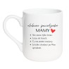 Kubek elegancki biały 330 ml z napisem o mamie, idealny do domu