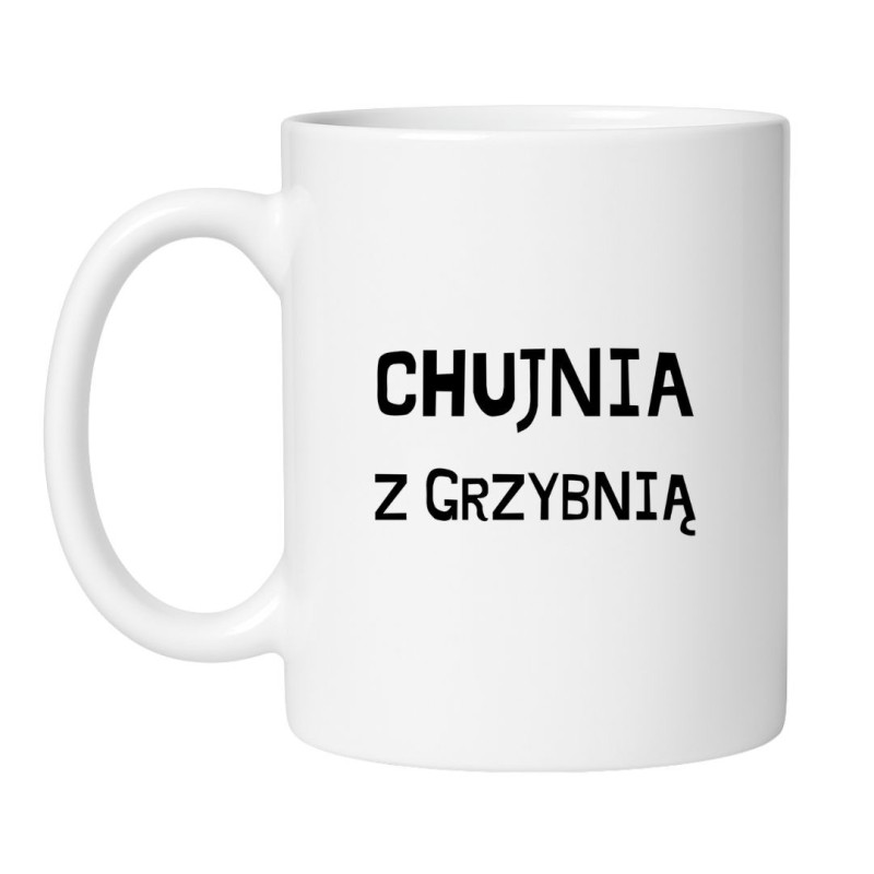 Śmieszny kubek biały 330 ml z chamskim nadrukiem bez cenzury, świetny humorystyczny dodatek do biura