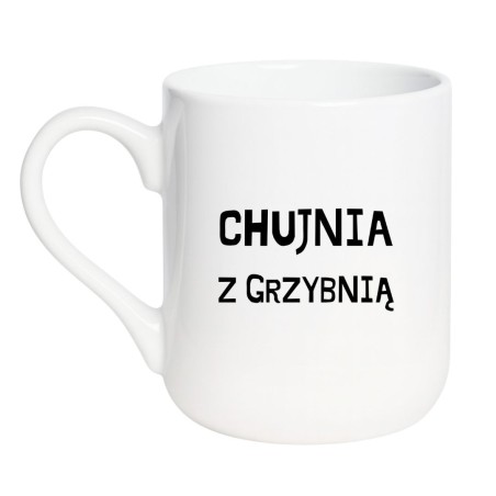 Kubek elegancki biały 330 ml z ostrym napisem, zabawny akcent do pracy