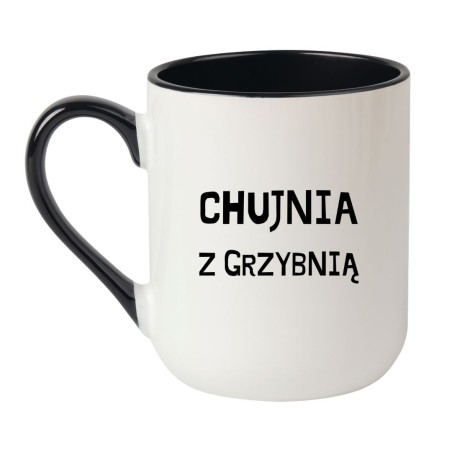 Kubek elegancki biało-czarny 330 ml z mocnym nadrukiem bez cenzury, sprawdź bestseller