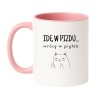 Kubek biało-różowy 330 ml z ilustracją kota i wulgarnym wzorem, sprawdź bestseller