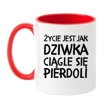 kubek ceramiczny z czarnym humorem idealny dla pracownika lub znajomego