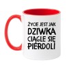 kubek ceramiczny z czarnym humorem idealny dla pracownika lub znajomego