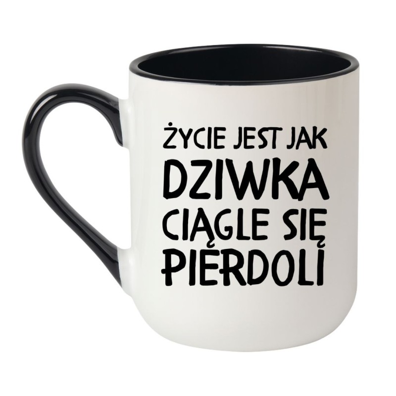 kubek biały z ironicznym tekstem prezent dla przyjaciela