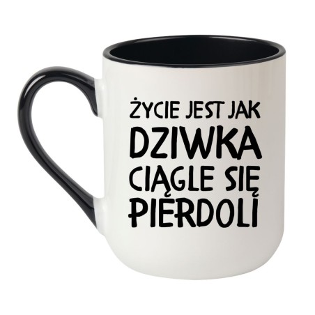 kubek biały z ironicznym tekstem prezent dla przyjaciela
