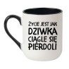 kubek biały z ironicznym tekstem prezent dla przyjaciela