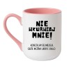 śmieszny kubek do pracy z ironicznym napisem