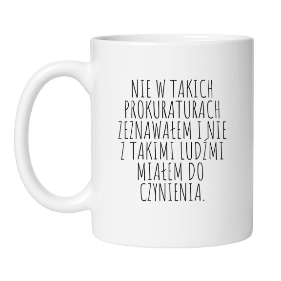 Śmieszny kubek biały 330 ml z tekstowym nadrukiem, idealny dla biurowych żartownisiów