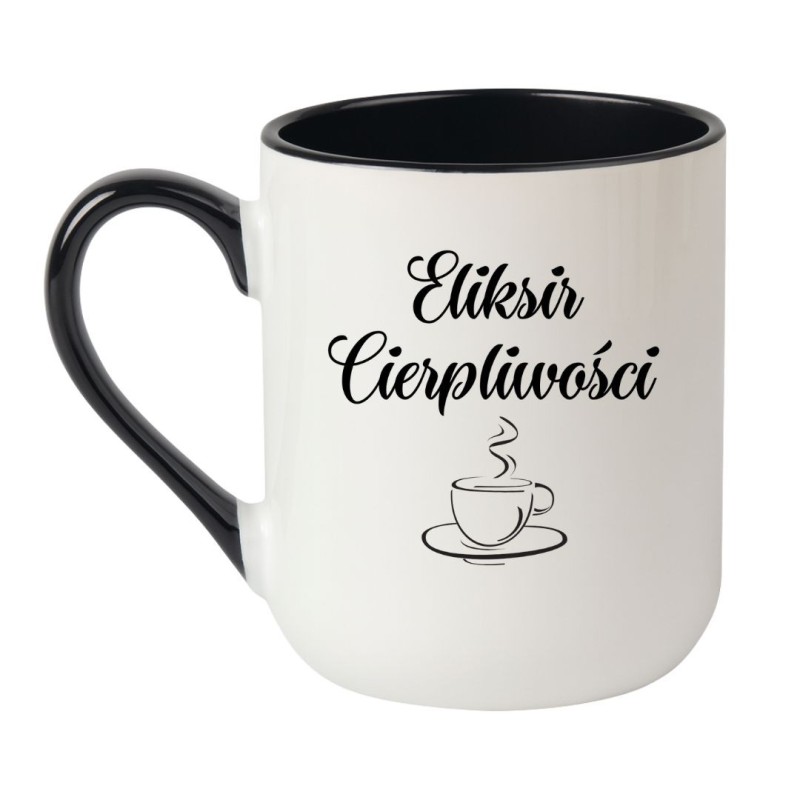 Kubek elegancki biało-czarny 330 ml z minimalistyczną grafiką, sprawdź bestseller