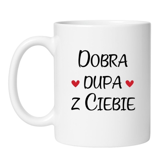 Śmieszny kubek biały 330 ml z humorystycznym motywem – kubek biały 330 ml nadruk, śmieszny prezent