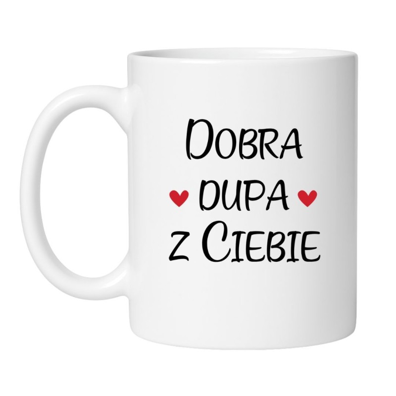 Śmieszny kubek biały 330 ml z humorystycznym motywem – kubek biały 330 ml nadruk, śmieszny prezent
