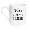Kubek elegancki biały 330 ml z zabawną ilustracją – kubek biały 330 ml nadruk, must-have do pracy