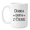Kubek duży biały 450 ml z nadrukiem bez cenzury – kubek biały 450 ml nadruk, chamski kubek bez cenzury