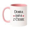 Kubek biało-różowy 330 ml klasyczny ze śmiesznym wzorem – kubek 330 ml biało-różowy nadruk, sprawdź bestseller