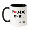 Kubek biało-czarny 330 ml z chamskim motywem i ustami – kubek bez cenzury