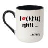 Kubek elegancki biało-czarny 330 ml z nadrukiem bez cenzury – sprawdź bestseller