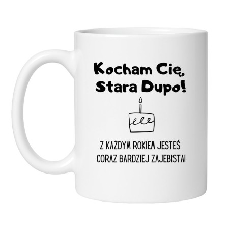 Śmieszny kubek biały 330 ml z humorystycznym napisem – śmieszny kubek na prezent