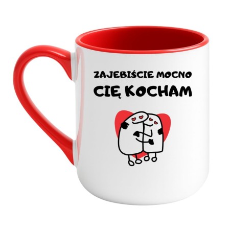 Kubek „ZAJEBIŚCIE MOCNO CIĘ KOCHAM” – Wyraź miłość z humorem!