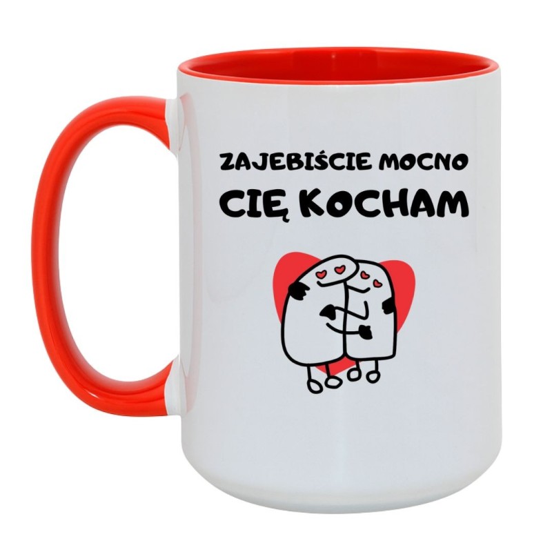 Kubek „ZAJEBIŚCIE MOCNO CIĘ KOCHAM” – Wyraź miłość z humorem!