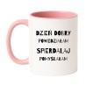 Kubek biało-różowy 330 ml z wulgarnym nadrukiem – idealny do kawy lub herbaty