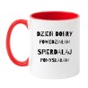 Kubek biało-czerwony 330 ml z napisem bez cenzury – śmieszny kubek dla koleżanki