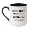 Kubek elegancki biało-czarny 330 ml z chamskim motywem – kubek bez cenzury