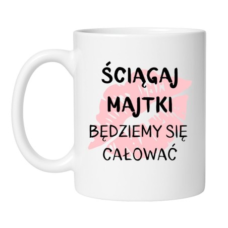 Śmieszny kubek biały 330 ml z wulgarnym napisem – doskonały gadżet do pracy