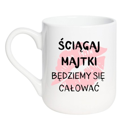 Kubek elegancki biały 330 ml z nadrukiem bez cenzury – chamski kubek dla dorosłych