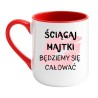 Kubek elegancki biało-czerwony 330 ml z wulgarnym nadrukiem – kubek bez cenzury
