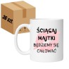 Kubek biały 330 ml z nadrukiem bez cenzury – zestaw 36 sztuk HURT, śmieszny kubek do kawy