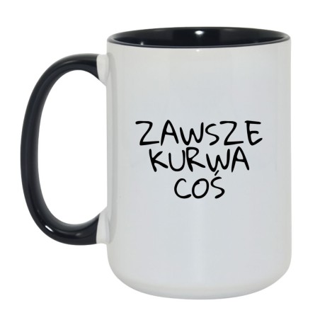 Kubek duży biało-czarny 450 ml z nadrukiem bez cenzury – humorystyczny kubek dla dorosłych