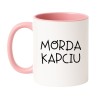 Kubek biało-różowy 330 ml ze śmiesznym nadrukiem – kubek dla fanów humoru