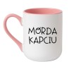 Kubek elegancki biało-różowy 330 ml z napisem – śmieszny gadżet dla dorosłych