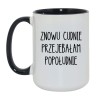 Kubek duży biało-czarny 450 ml z nadrukiem bez cenzury – śmieszny kubek biurowy